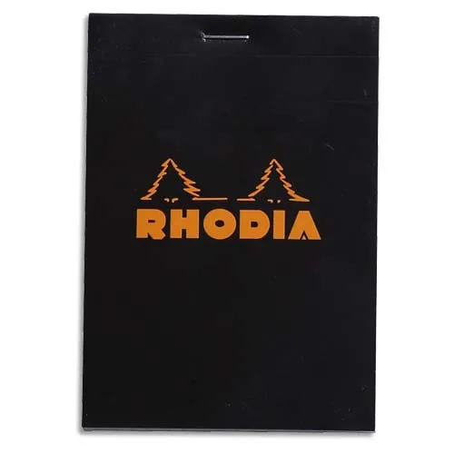 Illustration of product : RHODIA Bloc de direction 160 pages n°12 8,5x12cm 5x5. Couverture Noire (1)