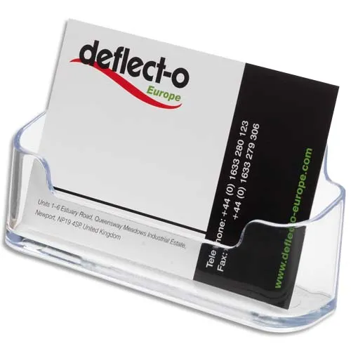 Illustration of product : DEFLECTO Porte cartes visite standard transparent 9.5x4.8x3.8cm (1)