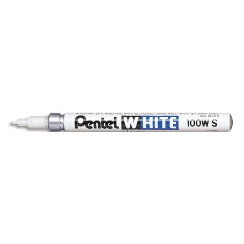 Illustration of product : PENTEL Marqueur peinture pointe ogive fine corps métal coloris Blanc WHITE 100WS (1)