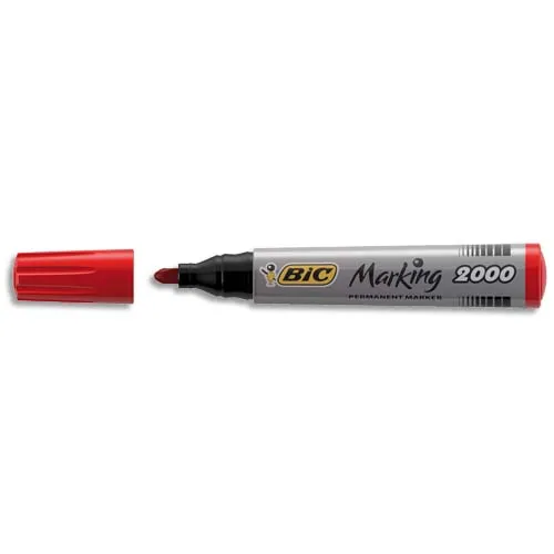 Illustration of product : BIC Marking 2000 ECOlutions Marqueurs Permanents à Pointe Conique Moyenne - Rouge (1)
