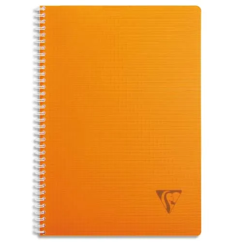 Illustration of product : CLAIREFONTAINE LINICOLOR cahier spirale couverture polypro 180 pages A4 grands carreaux (1)