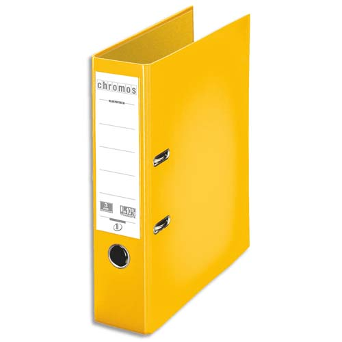 Illustration of product : ESSELTE Classeur à levier Chromos Plus, A4, 8 cm, PP, jaune (1)