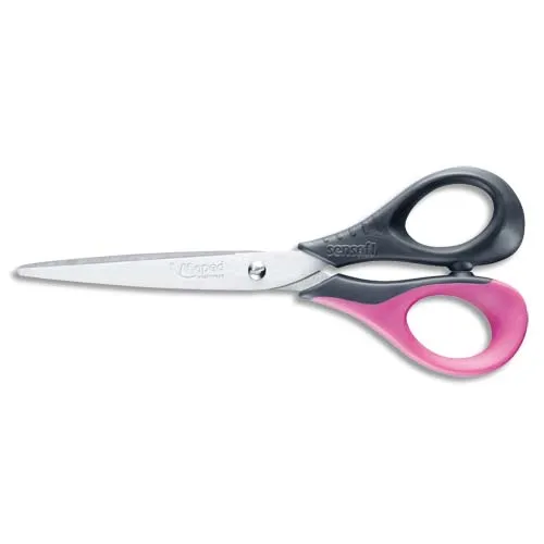 Illustration of product : MAPED SENSOFT Ciseaux 16 cm pour droitier. Anneaux flexibles complètement souples (1)