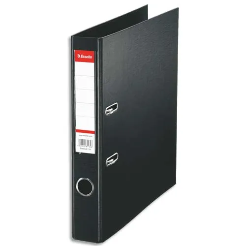Illustration of product : ESSELTE Classeur à levier Standard, A4, 5 cm, PP, noir (1)