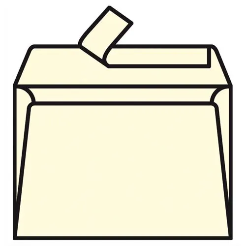 Illustration of product : CLAIREFONTAINE Paquet de 20 enveloppes 120g POLLEN 9x14cm. Coloris Ivoire (1)