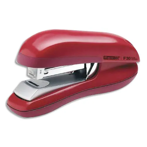 Illustration of product : RAPID Agrafeuse de bureau F30 Flat Clinch. Agrafes 24/6 et 26/6. 30 feuilles. Rouge (1)