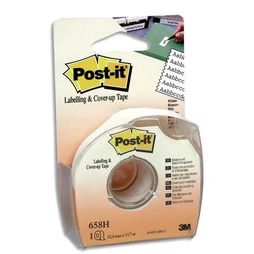 Illustration of product : POST-IT Bande de correction adhésive et repositionnable sur dévidoir plastique jetable 25,4 mm x 17,7 m (1)