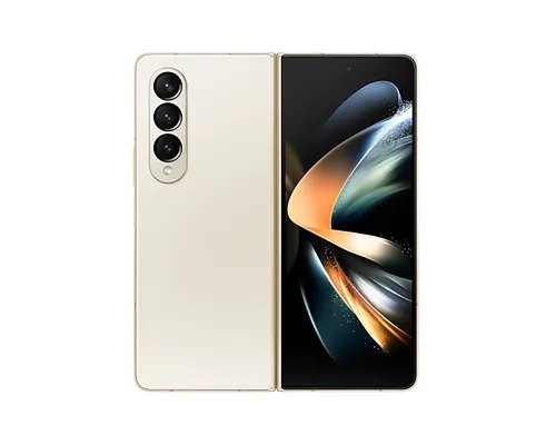 Samsung Galaxy Z Fold4 - 512 Go - beige face et dos