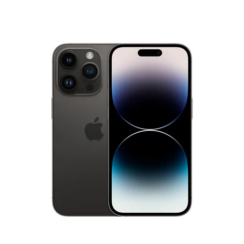 iPhone 14 Pro 256 Go Noir sidéral - Face et dos