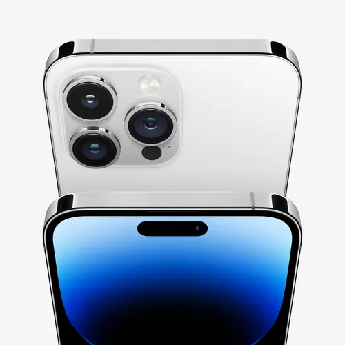 iPhone 14 Pro 256 Go Argent - Face et objectif appareil photo