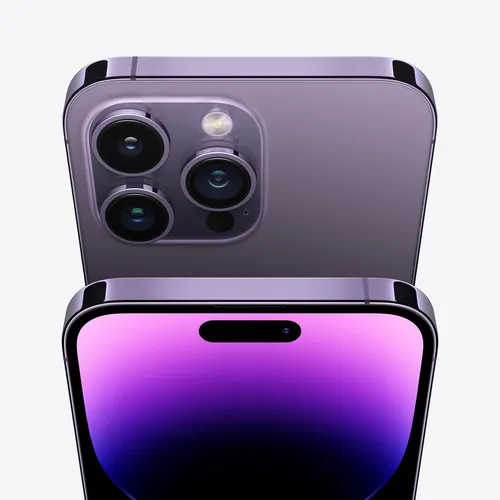iPhone 14 Pro 512 Go Violet intense - Face et objectif appareil photo