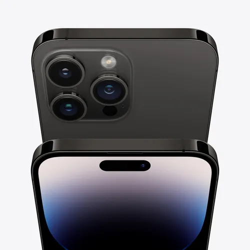 iPhone 14 Pro Max 512 Go Noir sidéral - Face et objectif appareil photo