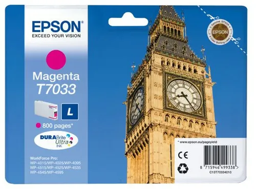 Illustration of product : EPSON T7033 cartouche de encre magenta capacité standard 9.6ml 800 pages 1-pack blister sans alarme (2)