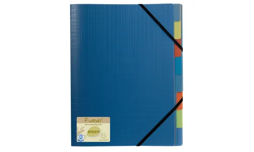 Illustration of product : Lot de 5 - EXACOMPTA Trieur polypropylène 3 rabats Forever 8 compartiments (1)