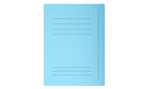 Illustration of product : EXACOMPTA Paquet de 50 chemises pré-imprimés 3 rabats SUPER 250 en carte 210 grammes Bleu (1)