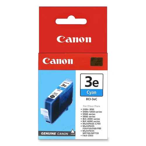 Illustration of product : CANON BCI-3EC cartouche d encre cyan capacité standard 13ml 300 pages pack de 1 (1)
