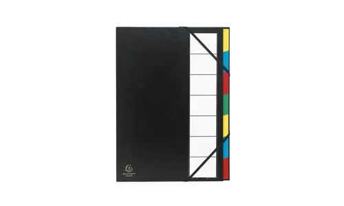 Illustration of product : EXACOMPTA Trieur de bureau rigide ORDONATOR, 7 compartiments noir (1)