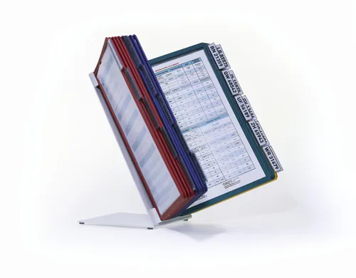 Illustration of product : DURABLE Pupitre de table Vario - onglets indexation en bristol Blanc - 20 pochettes A4 contours Assortis (3)