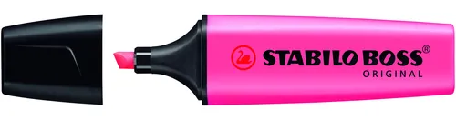 Illustration of product : STABILO Surligneur BOSS ORIGINAL pointe biseautée Rose (1)