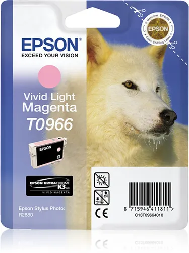 Illustration of product : EPSON T0966 cartouche d encre magenta vif clair capacité standard 11.4ml 1-pack blister sans alarme (1)
