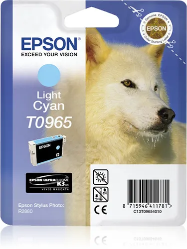 Illustration of product : EPSON T0965 cartouche d encre cyan clair capacité standard 11.4ml 1-pack blister sans alarme (1)