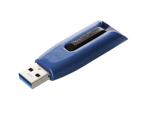 Illustration of product : VERBATIM Clé USB 3.0 V3 Max Bleue 64Go 49807 (1)