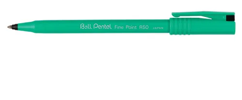 Illustration of product : PENTEL Stylo feutre à bille pointe plastique 0,8 mm encre Noire corps plastique Vert R 50 (1)