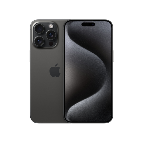 iPhone 15 Pro Max 512 Go - Titane Noir - Face et dos