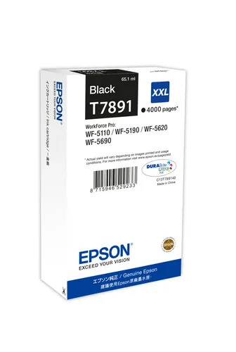 Illustration of product : EPSON T7891 cartouche d encre noir très haute capacité 4.000 pages pack de 1 (1)