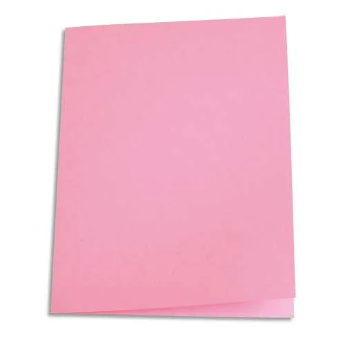 Illustration of product : PERGAMY Paquet de 100 chemises carte 180 grammes coloris Rose (1)