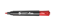 Illustration of product : Marqueur permanent pointe ogive corps plastique encre Rouge à base d'alcool (1)