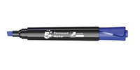 Illustration of product : Marqueur permanent pointe biseautée corps plastique encre Bleu à base d'alcool (1)