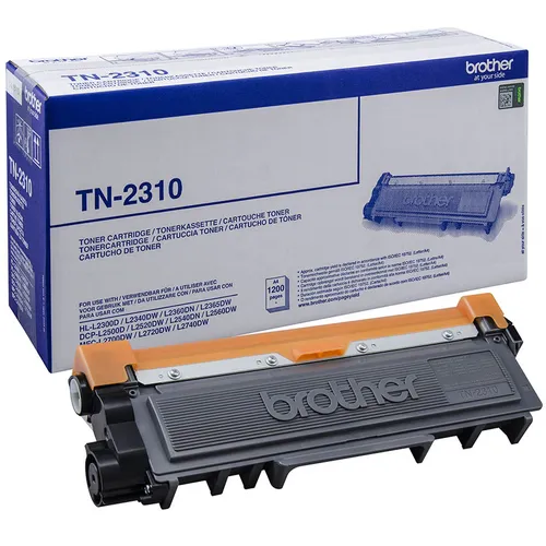 Illustration of product : Brother TN2310 - Noir - original - cartouche de toner - pour Brother DCP-L2500, L2520, L2560, HL-L2300, L2340, L2360, L2365, MFC-L2700, L2720, L2740 (1)