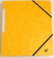 Illustration of product : PERGAMY Chemise 3 rabats monobloc à élastique en carte lustrée 5/10e, 390g. Coloris Jaune. (1)