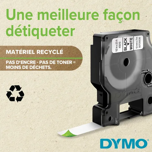 Illustration of product : DYMO Ruban D1 Rouge/Blanc 19MMX7M pour 1000/1000+/2000/3500/4500/5000/5526 (12)