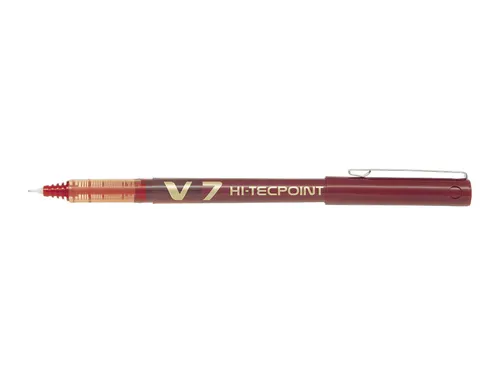 Illustration of product : PILOT Stylo Roller pointe tubulaire 0,7 mm encre liquide Rouge HI-TECPOINT BX-V7 (1)