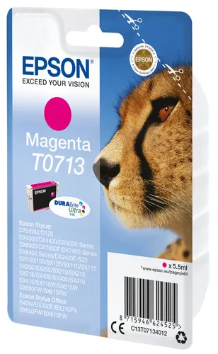 Illustration of product : EPSON T0713 cartouche dencre magenta capacité standard 5.5ml 1-pack blister sans alarme (2)