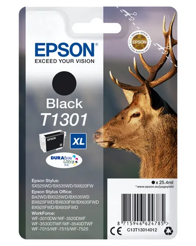 Illustration of product : EPSON T1301 cartouche dencre noir très haute capacité v 1-pack RF-AM blister DURABrite Ultra Ink (1)