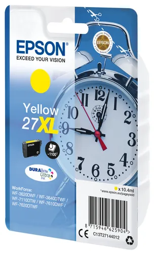 Illustration of product : EPSON 27XL cartouche d encre jaune haute capacité 10.4ml 1.100 pages 1-pack blister sans alarme - DURABrite ultra encre (2)