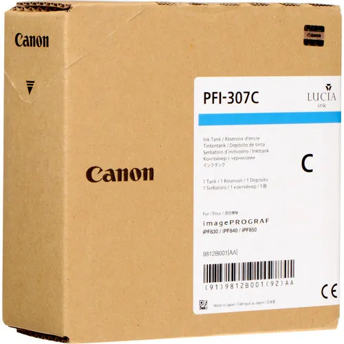 Illustration of product : CANON PFI-307C Encre Cyan 300ml pour IPF830/840/850 (1)