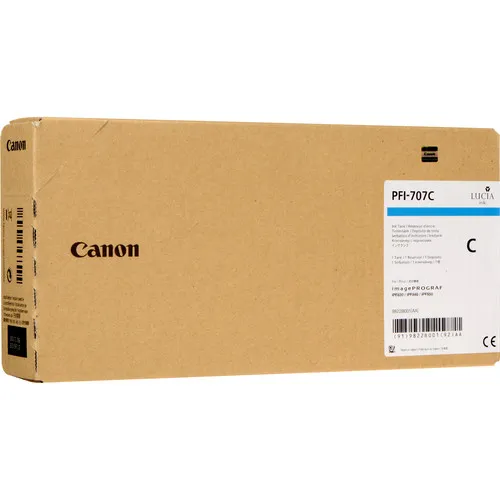 Illustration of product : CANON CARTOUCHE ENCRE PFI-707C Cyan 700 ml pour IPF830/840/850 (1)