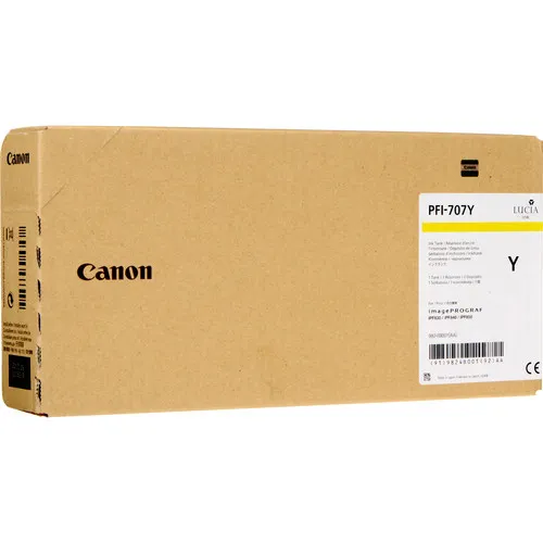 Illustration of product : CANON CARTOUCHE ENCRE PFI-707Y Jaune 700 ml pour IPF830/840/850 (1)