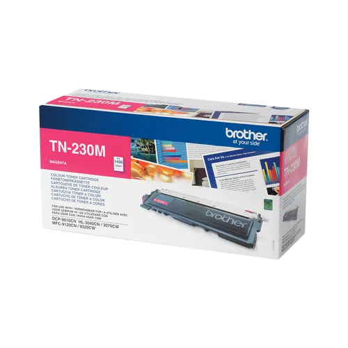 Illustration of product : Brother TN230M - Magenta - original - cartouche de toner - pour Brother DCP-9010CN, HL-3040CN, HL-3040CW, HL-3070CW, MFC-9120CN, MFC-9320CN, MFC-9320CW (1)