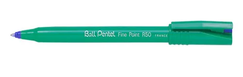 Illustration of product : PENTEL Stylo feutre à bille pointe plastique 0,8 mm encre Bleue corps plastique Vert R 50 (1)