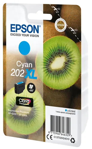 Illustration of product : EPSON Encre Claria Premium - Cartouche Kiwi 202 Cyan (XL) sans alarme (1)