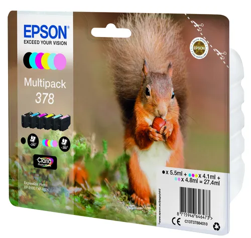 Illustration of product : EPSON Multipack 6-farbig 378 Eichhörnchen Clara Phto HD Ink (3)