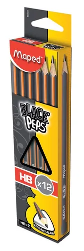 Illustration of product : Lot de 12 - MAPED Crayons Graphite BLACK'PEPS HB (en boîte de 12) (1)