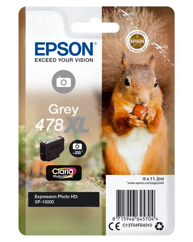 Illustration of product : Epson C13T04F64010 478XL Grey Photo (1)