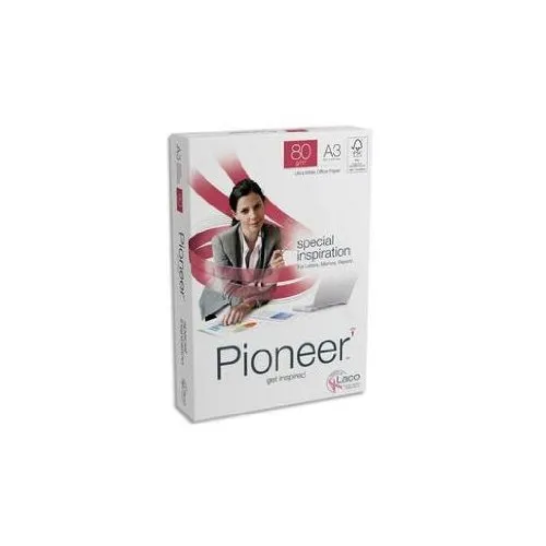 Illustration of product : ANTALIS Ramette de 500 feuilles PIONEER A3 80g, papier sans chlore extra Blanc CIE 172 393236 (1)