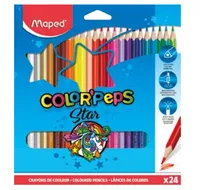 Illustration of product : MAPED Pochette 24 crayons de couleur COLORPEP&amp;#039;S. Coloris assortis (1)
